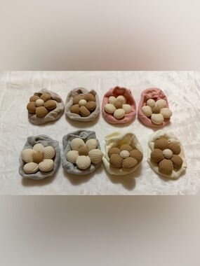 4-Pair Baby Girls Socks, Non-Slip Grips for Babies 0-12 Months